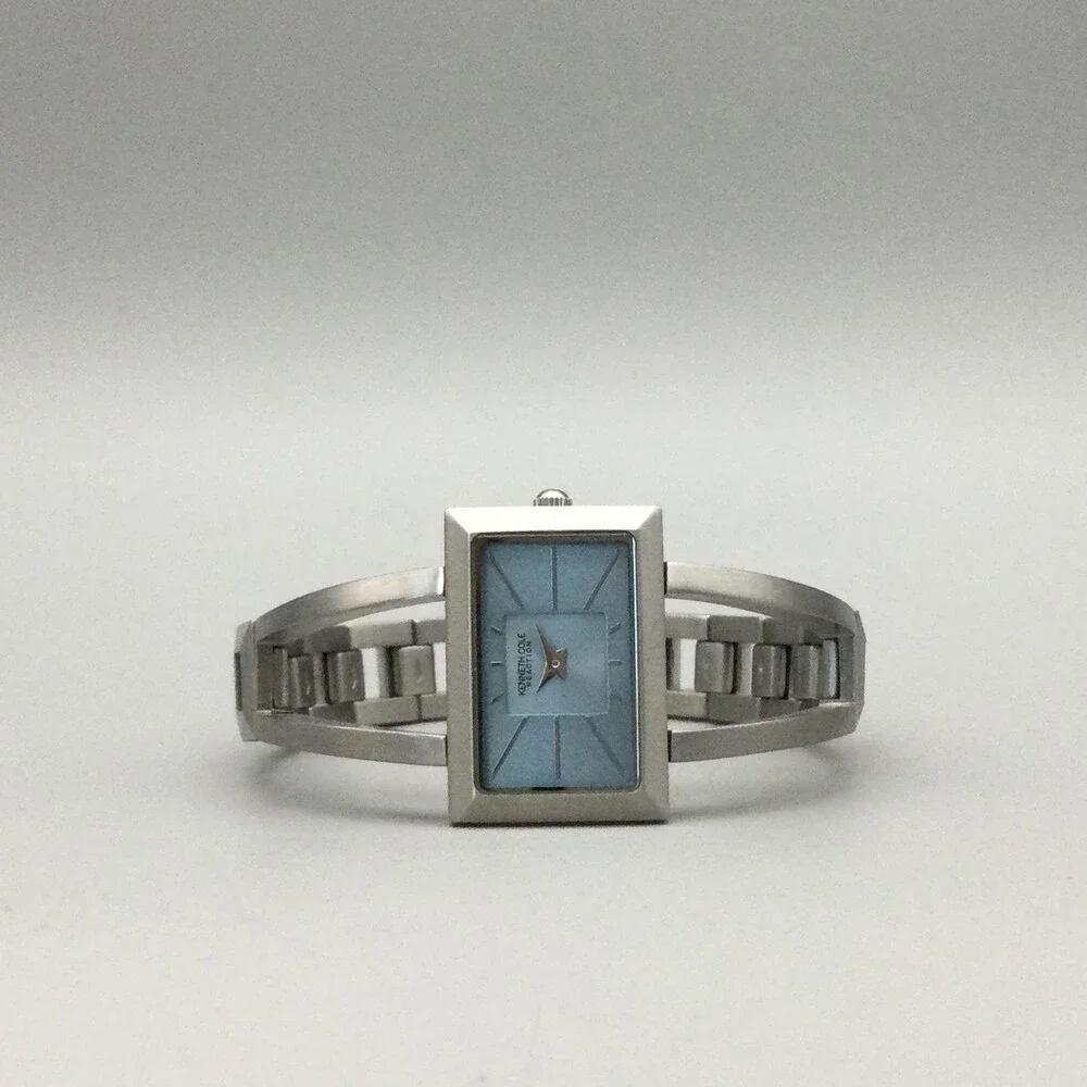 Kenneth Cole Reaction Womens Watch 28mm Blue Stainless KC4357 New Battery 7.25